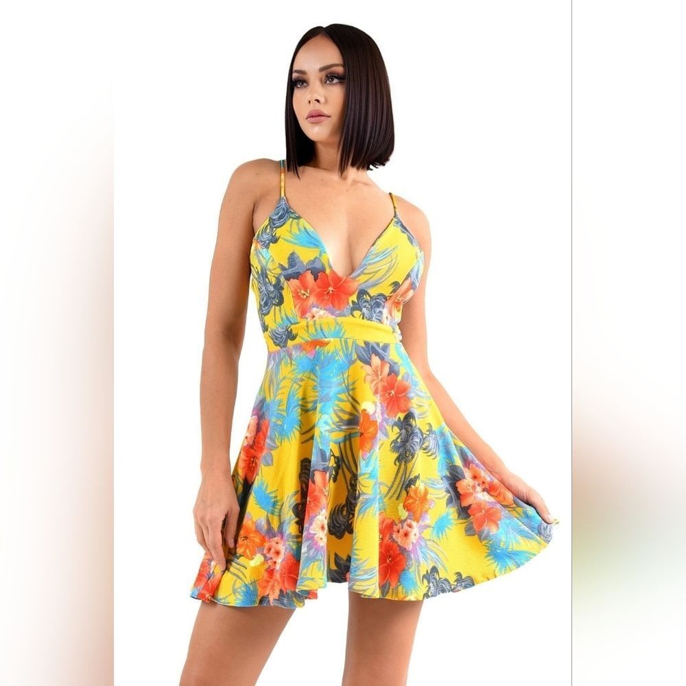 Hot Summer Floral Print Fit & Flare Dress - Picture 2 of 6